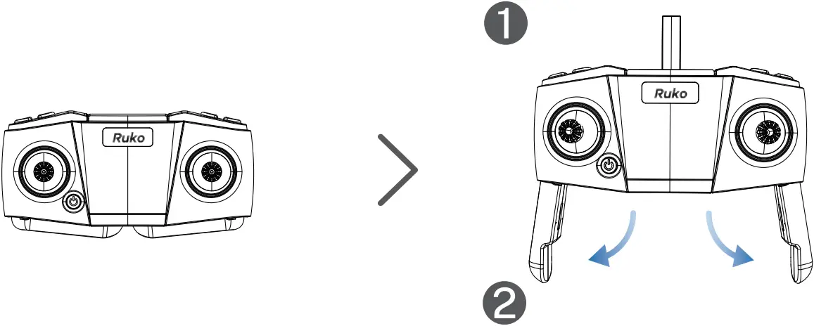 Ruko F11MINI - Unfold the Remote Controller 1