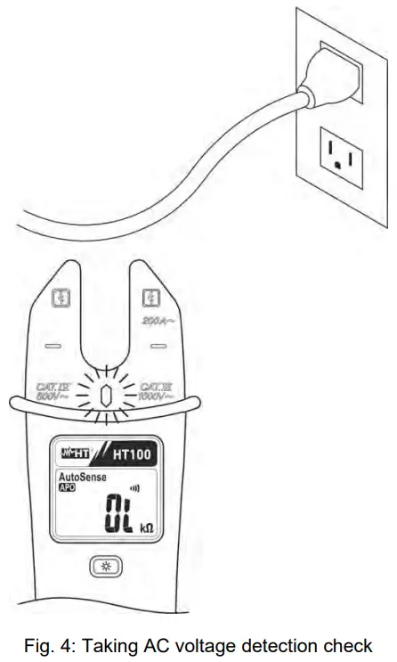 HT100 TRMS Clamp Meter - detection check