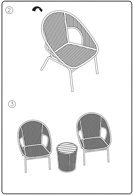 ASHLEY P312 Furniture Table and Chair - 2
