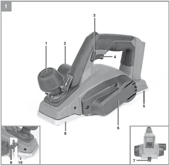 Einhell TE-PL 18-82 Li Expert Cordless Planer-1
