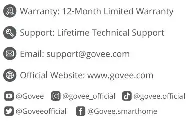 Govee H6078 RGBICWW Cylinder Floor Lamp User Manual - Customer Service