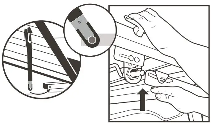 DIAMONDBACK CVR-8 Ram Trucks with RamBox Cargo Management System Installation Guide - Attach the safety catch by pulling