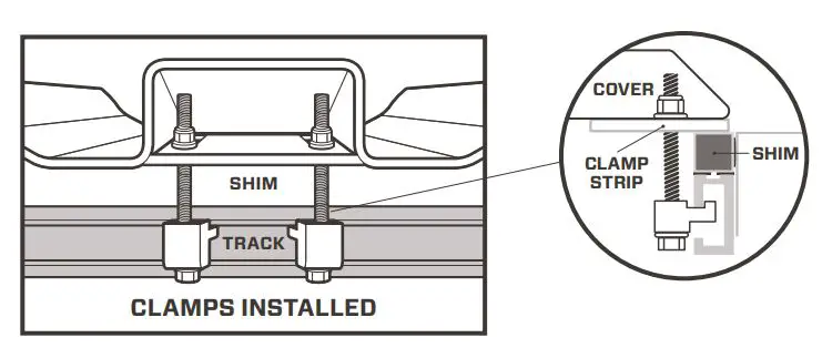 DIAMONDBACK CVR-8 Ram Trucks with RamBox Cargo Management System Installation Guide - POSITIONING CLAMPS