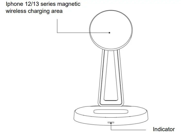 Choetech 2-in-1 Magnetic Wireless Charging Stand - Figure 1