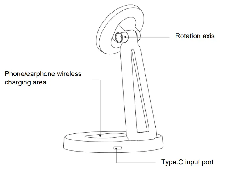 Choetech 2-in-1 Magnetic Wireless Charging Stand - Figure 2
