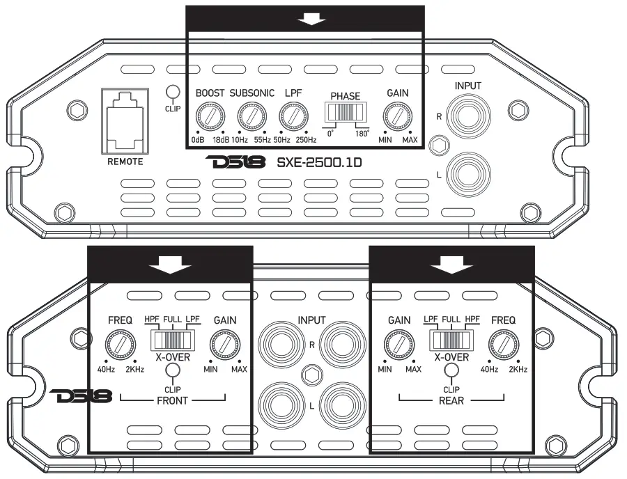 DS18 SXE Series Car Audio Amplifier - Figure 2