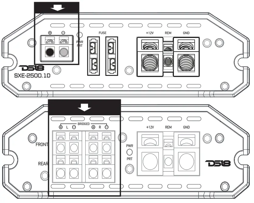 DS18 SXE Series Car Audio Amplifier - Figure 3