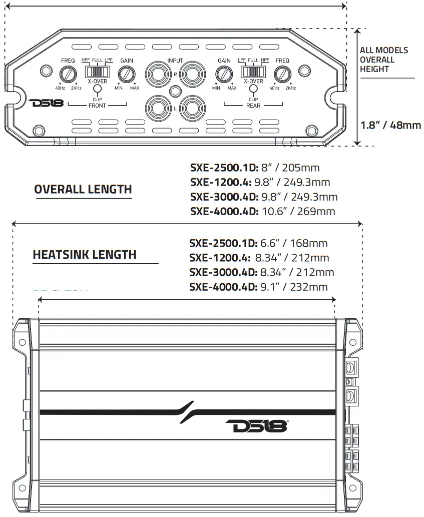 DS18 SXE Series Car Audio Amplifier - Figure 9