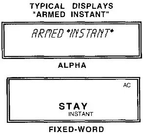 ADEMCO VISTA 10S Fire Alarm - ARMING PERIMETER ONLY 1