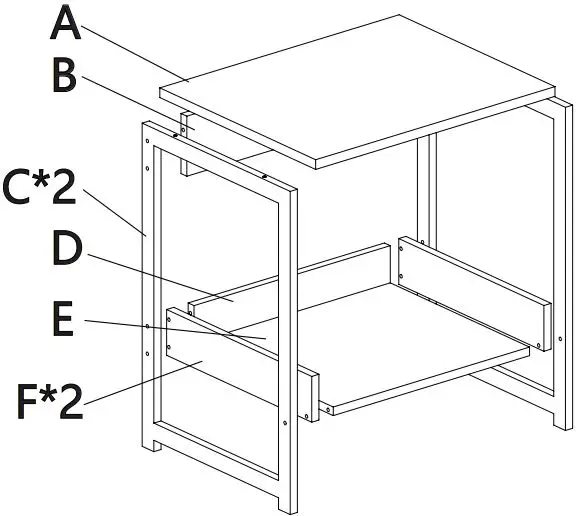 JAXPETY HG61L0930 Small Rustic Industrial Coffee Table W-Metal Frame-fig5