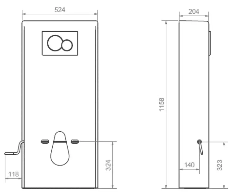 ROPOX Carex Toilet Seat Riser - Product dimensions