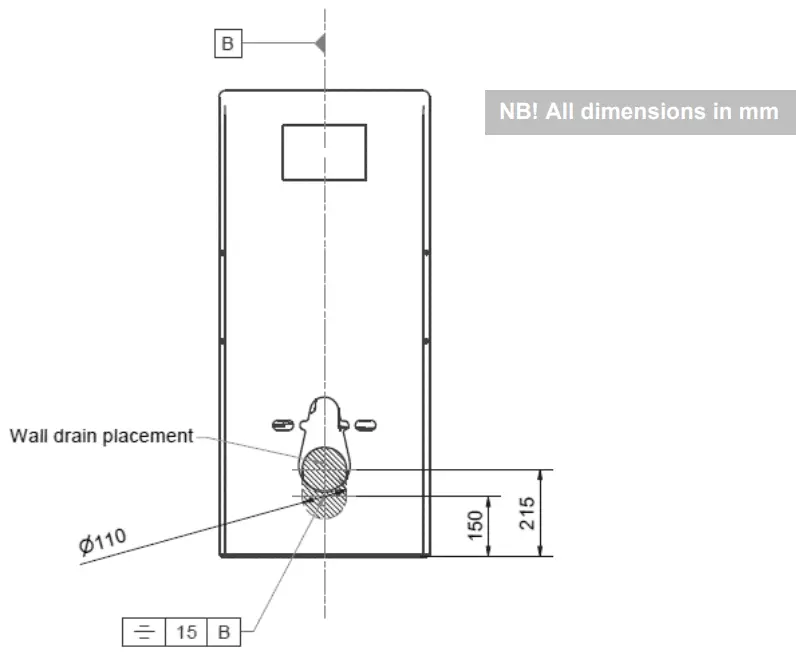 ROPOX Carex Toilet Seat Riser - wall drain