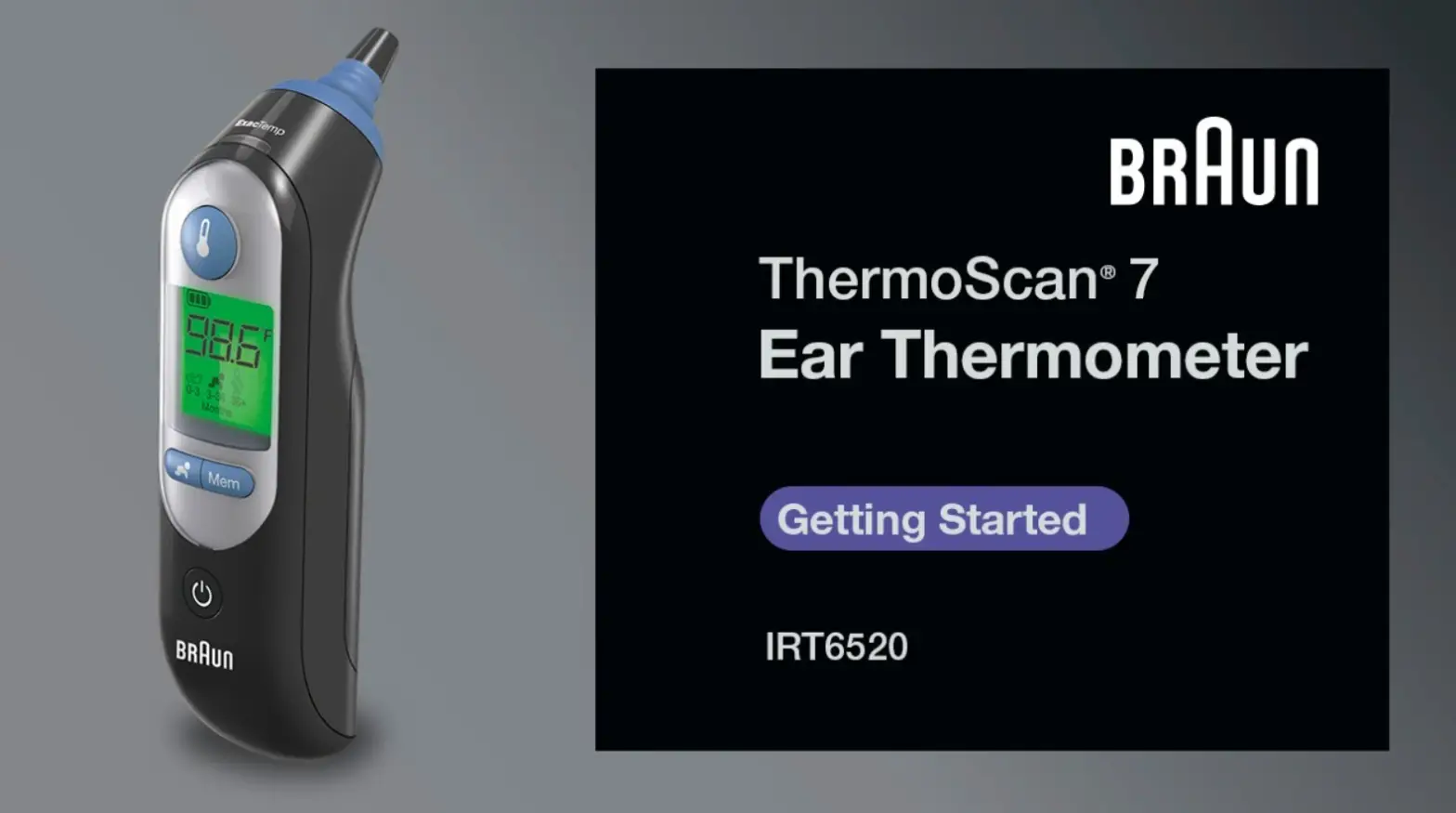Braun Irt6520 Thermoscan 7 Ear Thermometer Instruction Manual