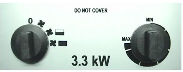 PEREL TC78070 Electric Fan Heater-Thermostat