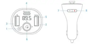 REXING FM3 FM Transmitter - Product details