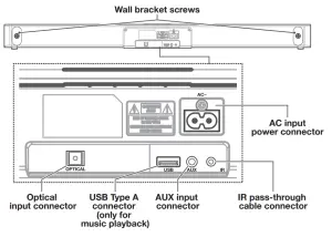 TCL 2 0 Channel Home Theater Sound Bar Alto 5 - screws