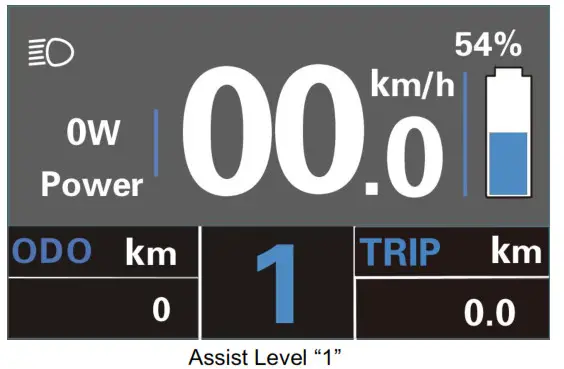Key-Disp KD218 Electric Bike Display- Assist Level