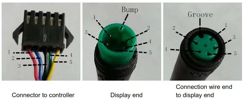 Key-Disp KD218 Electric Bike Display- Connector wire sequence