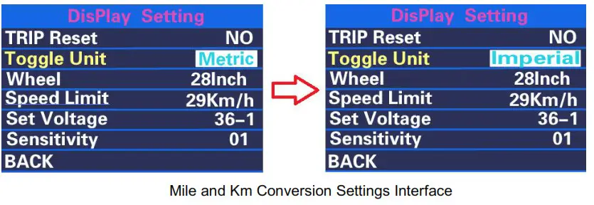 Key-Disp KD218 Electric Bike Display- Mile and Km
