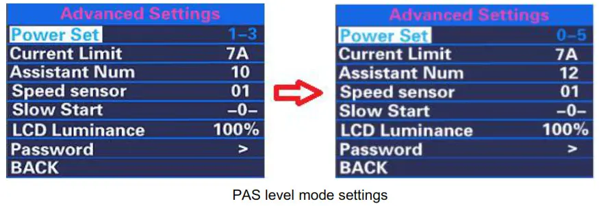 Key-Disp KD218 Electric Bike Display- PAS level