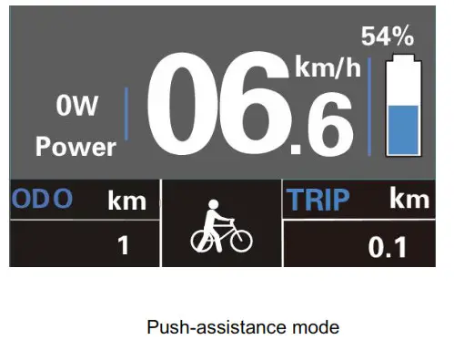 Key-Disp KD218 Electric Bike Display- Push-assistance mode