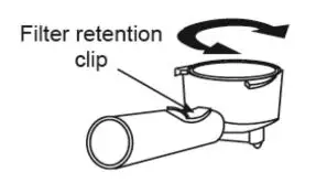 mistral Espresso Coffee Machine MEM815 Instruction Manual - Rotate the Coffee Filter Holder