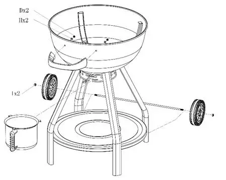 FIRE MOUNTAIN JB03300101 57cm Charcoal Kettle BBQ with Accessories fig7
