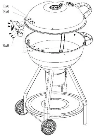 FIRE MOUNTAIN JB03300101 57cm Charcoal Kettle BBQ with Accessories fig8