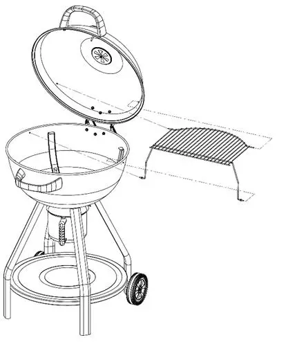 FIRE MOUNTAIN JB03300101 57cm Charcoal Kettle BBQ with Accessories fig9