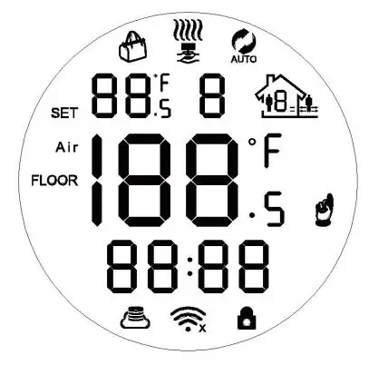 AMATI HY316WE Wifi Thermostat User Manual - Displays