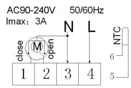 AMATI HY316WE Wifi Thermostat User Manual - Water heating wiring diagram