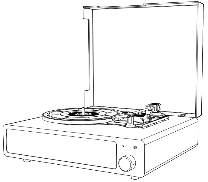 ANESOK A6 Vinyl Record Player