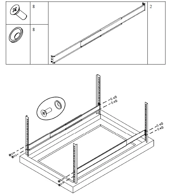 Installing the Rails in the Rack