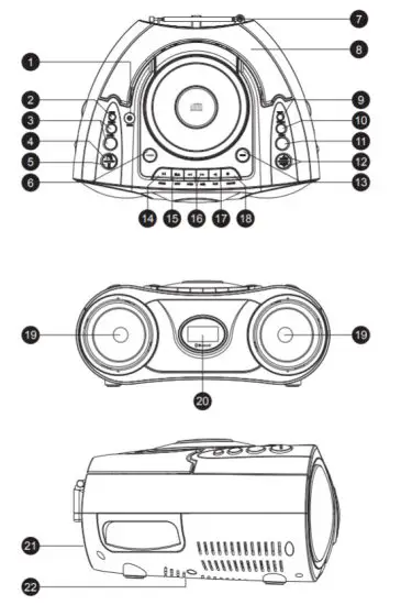 Solar Bright Industrial 69636S Vivitar Bluetooth Boombox Speaker - feature control