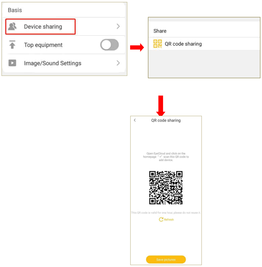VSTARCAM CB73 Mini IP Camera - Device sharing