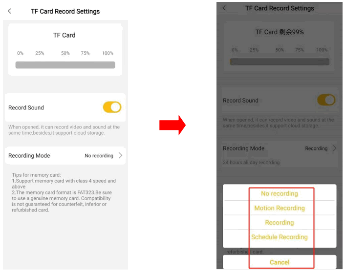 VSTARCAM CB73 Mini IP Camera - TF Card