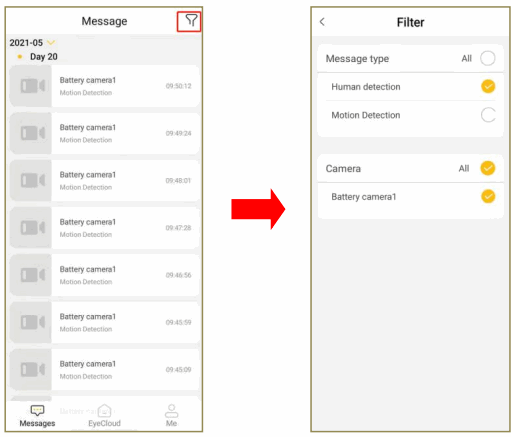 VSTARCAM CB73 Mini IP Camera - message