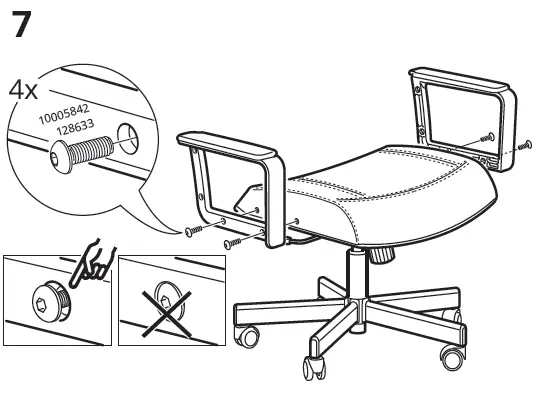 IKEA 104.894.05 MILLBERGET Swivel Chair Murum fig 10
