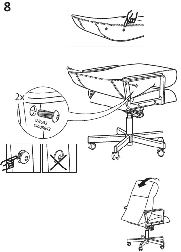 IKEA 104.894.05 MILLBERGET Swivel Chair Murum fig 11