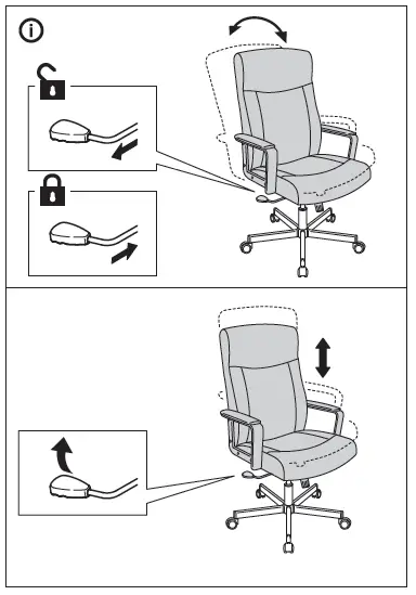 IKEA 104.894.05 MILLBERGET Swivel Chair Murum fig 14