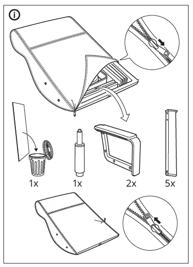 IKEA 104.894.05 MILLBERGET Swivel Chair Murum fig 3