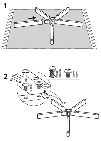 IKEA 104.894.05 MILLBERGET Swivel Chair Murum fig 4