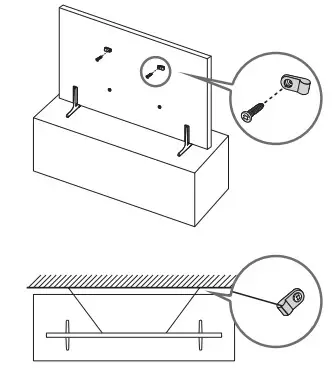 SAMSUNG 55LS03A 55 Inch Art Frame TV - Preventing the TV from falling