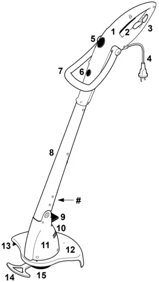 STIHL FSE 31 Electric Grass Trimmer - Main Parts