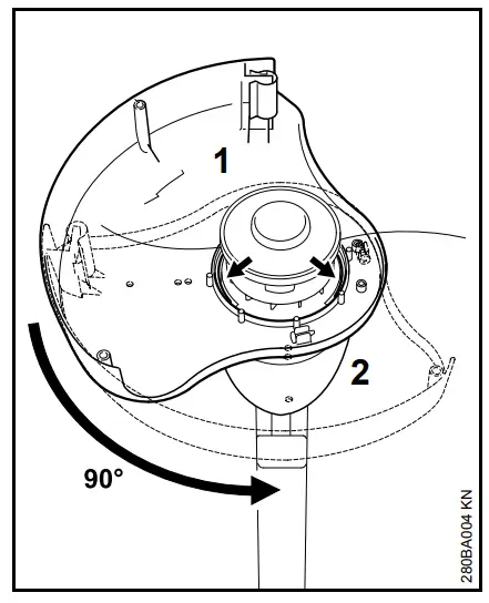 STIHL FSE 31 Electric Grass Trimmer - Mounting the Deflector