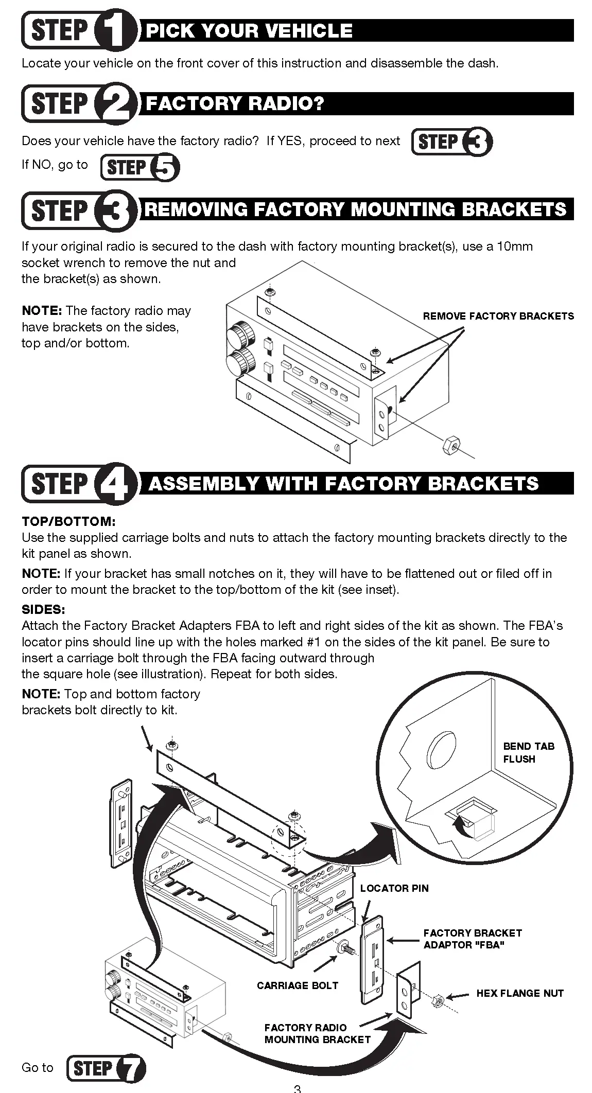 Dash Installation Kit