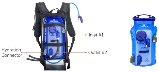 COMPCOOLER COMP DCHB 25 Quick Release Double Chambers Hydration Bladder - fig2