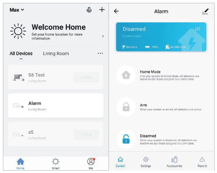 graphical user interface, text, applicationDENVER Smart alarm system IP camera User Manual - Daily use