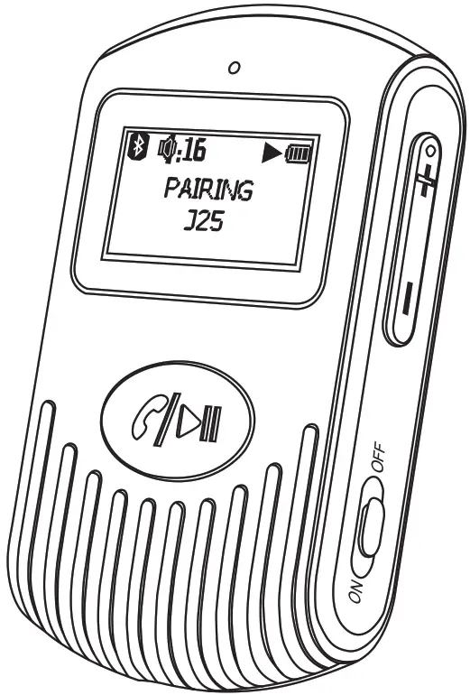 COMSOON J25 Bluetooth Receiver with LCD Screen Portable AUX Bluetooth 5.0 Adapter