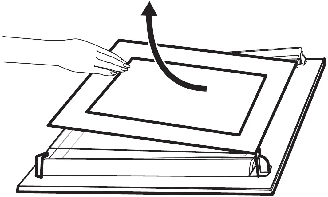 Hold the door glass panels by their top edge and carefully pull them out